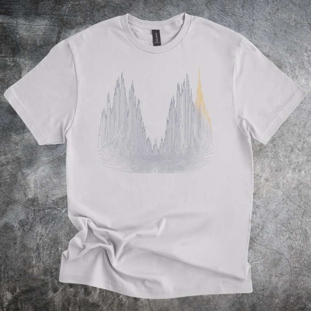 Lone Figure Standing in the Waveform Canyon Tee
